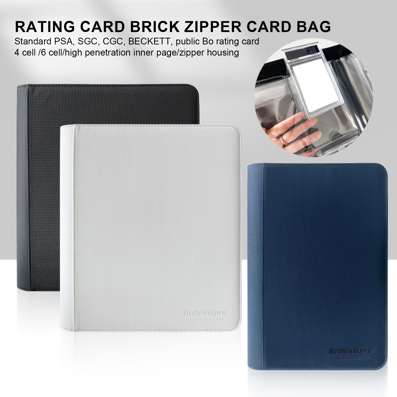 Trading Card Binder - 1pc Zip Trading Card Binder, Card