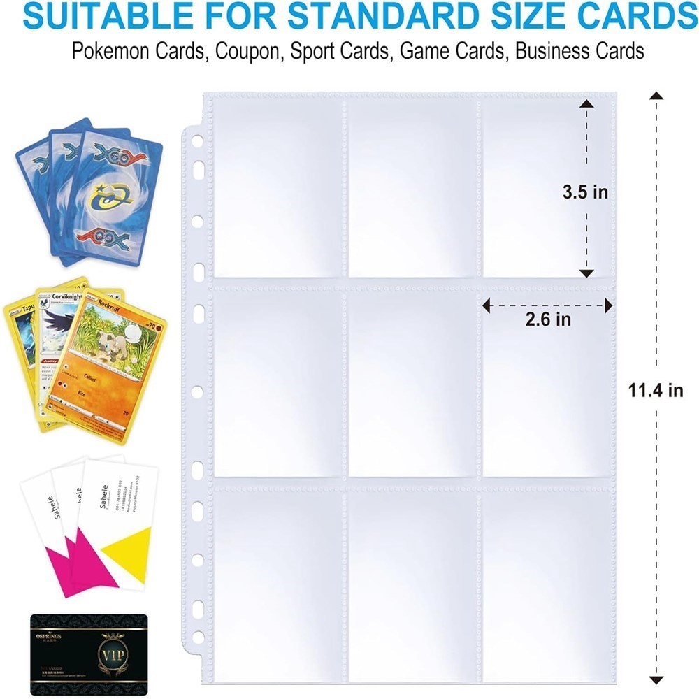 50 Sheets 9 Pocket Single Side – Trading Card Binder recenzja i cena