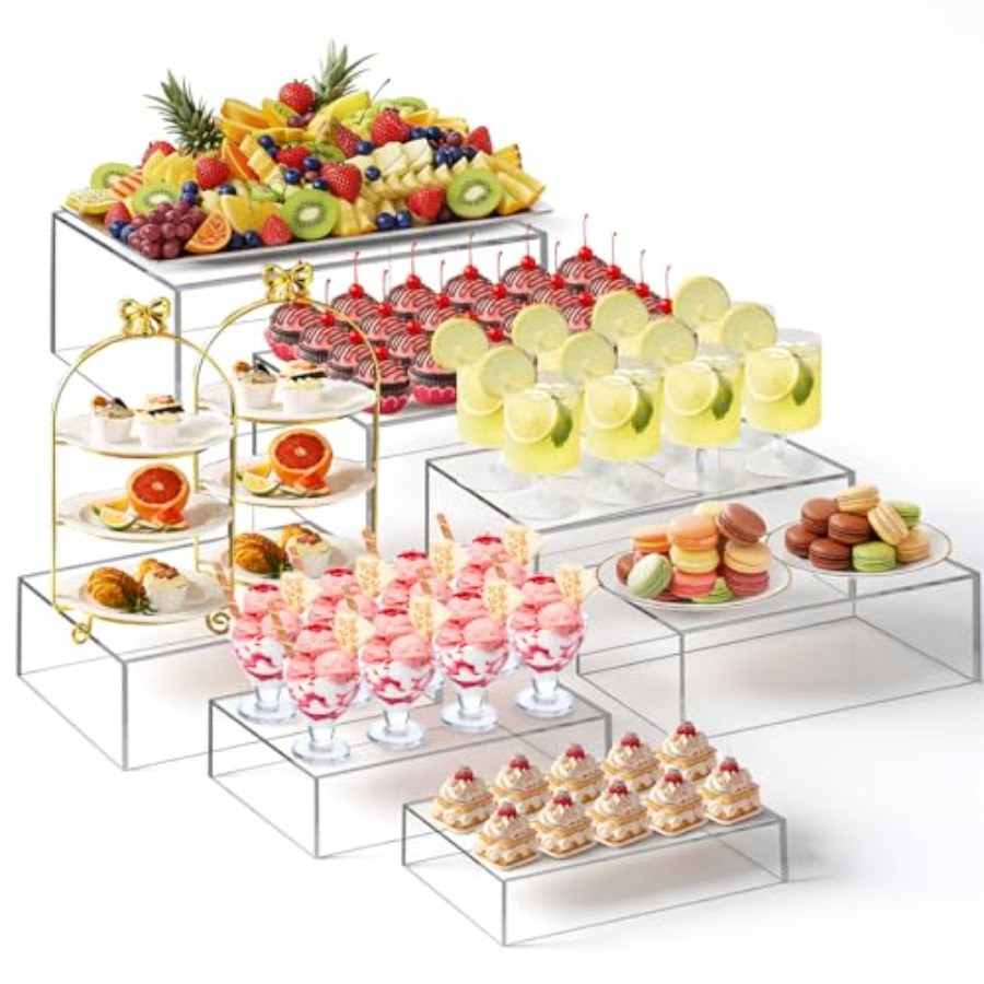 7 Pcs Extra Large Buffet Riser – Display Risers Set recenzja i cena