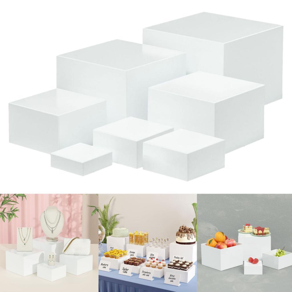 7 Pieces Acrylic Cube Display  – Display Risers Set recenzja i cena