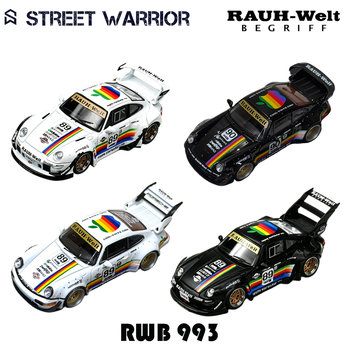 SW In Stock 1:64 RWB 993 Black – Die Cast Car 1 64 recenzja i cena